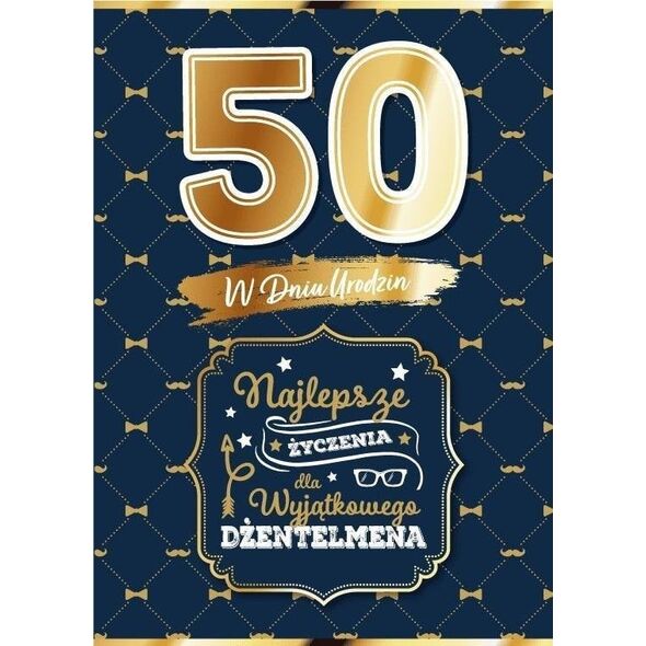 Karnet Urodziny 50 dla niego