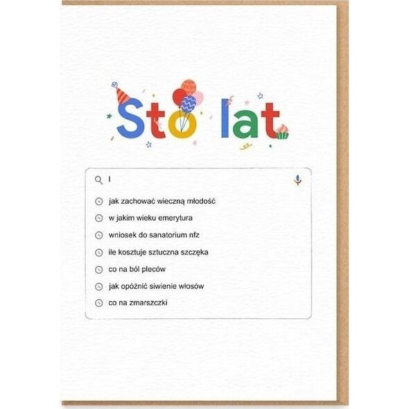 Kartka Urodziny - sto lat