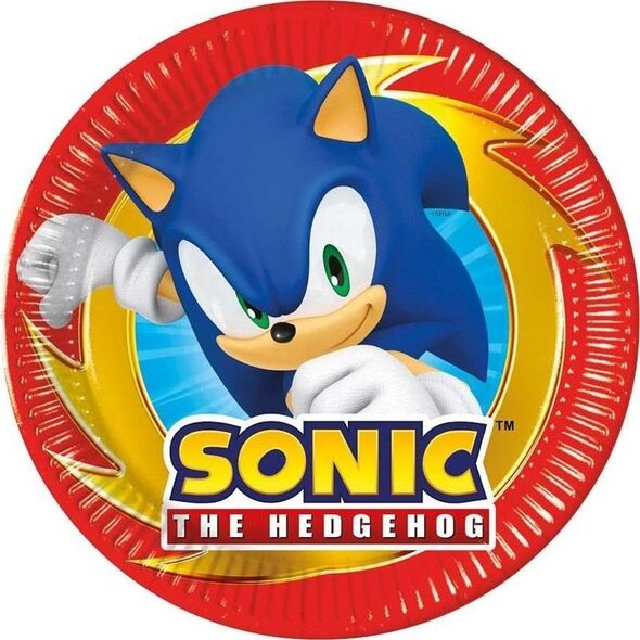 Talerzyki papierowe Sonic 20cm 8szt