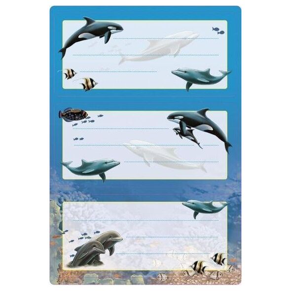 Naklejki szkolne - Delfiny 6szt