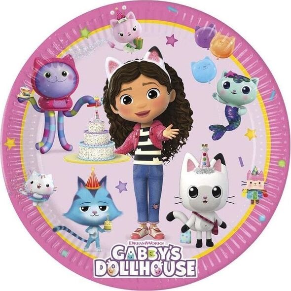 Talerzyki papierowe Gabby's Dollhouse 23cm 8szt