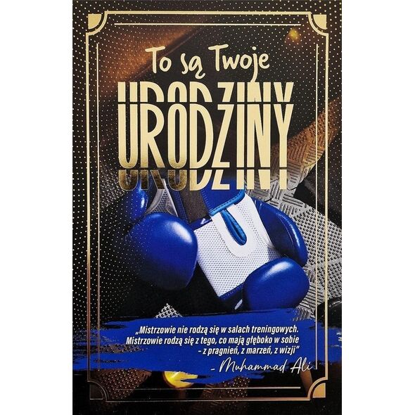 Karnet Urodziny Sporty Walki