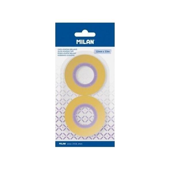 Taśma przezroczysta 12mm x 33m 2szt MILAN