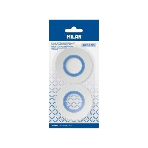 Taśma przezroczysta 19mm x 33m 2 szt MILAN