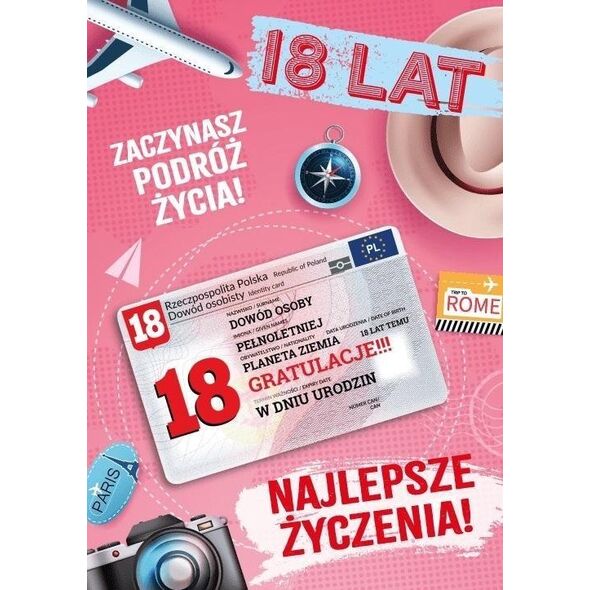 Karnet Urodziny 18