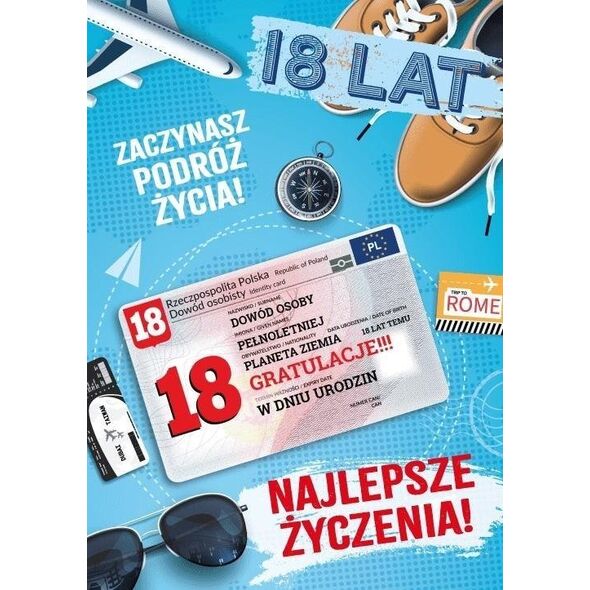Karnet Urodziny 18
