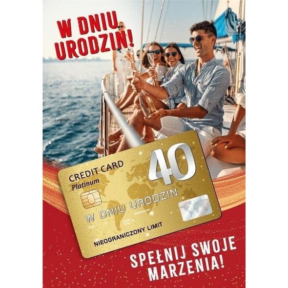 Karnet Urodziny 40