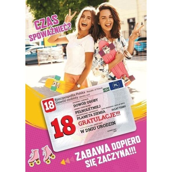 Karnet Urodziny 18