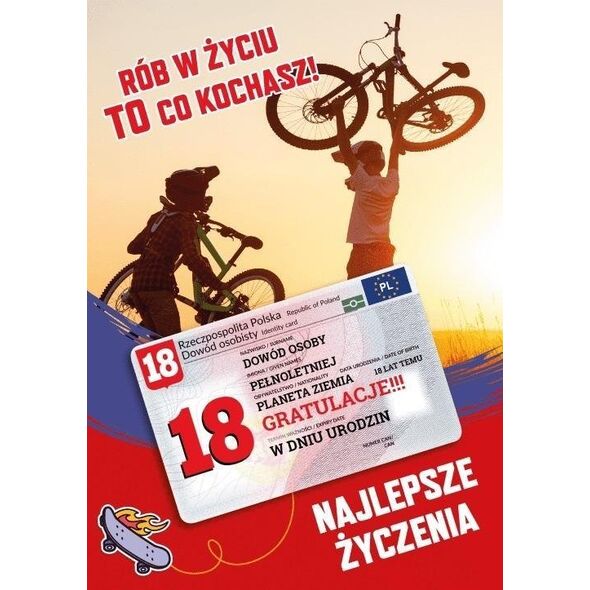 Karnet Urodziny 18