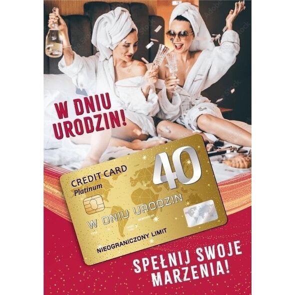 Karnet Urodziny 40