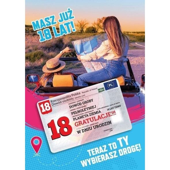 Karnet Urodziny 18