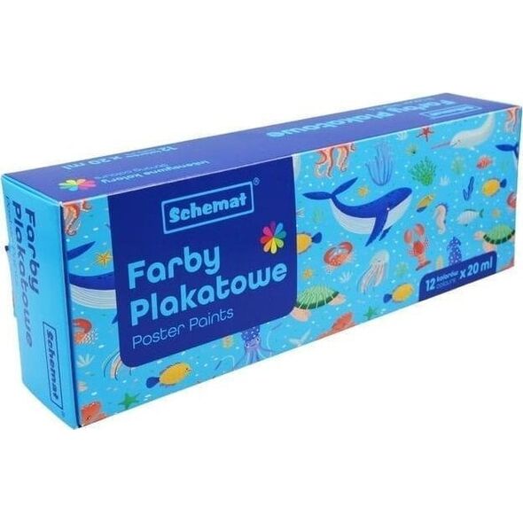 Farby plakatowe 20ml 12 kolorów