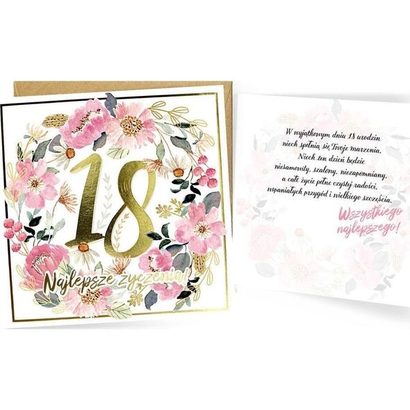 Karnet Urodziny 18