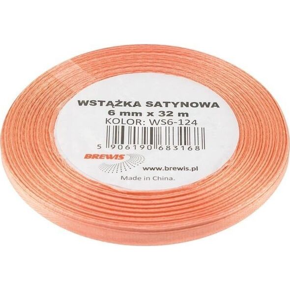 Wstążka satynowa łososiowa 6mmx32m