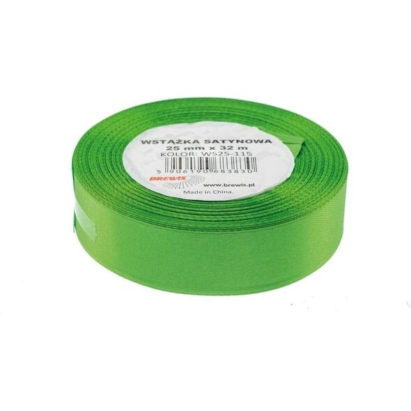 Wstążka satynowa zielona 25mmx32m
