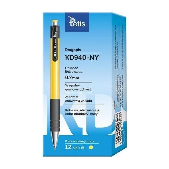 Długopis obudowa żółta KD940-NY (12szt)