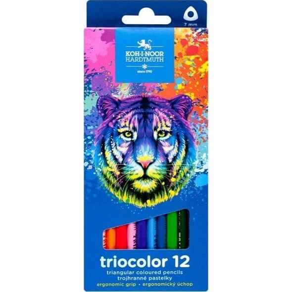 Kredki Triocolor Tygrys 12 kolorów