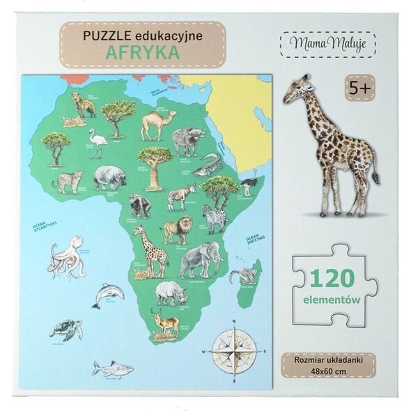 Puzzle edukacyjne Afryka 120el