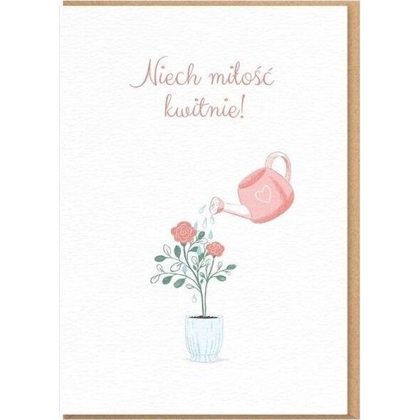 Karnet Ślub - Niech miłość kwitnie