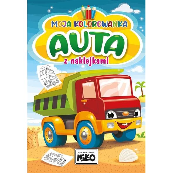 Moja kolorowanka z naklejkami Auta