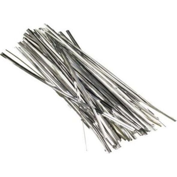 Druciki w plastiku srebrne 18cm 50szt