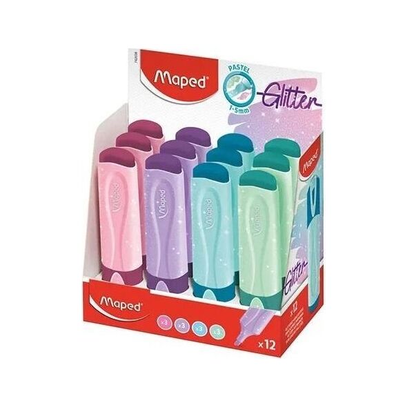 Zakreślacz Fluo Peps pastel/brokat mix (12szt)