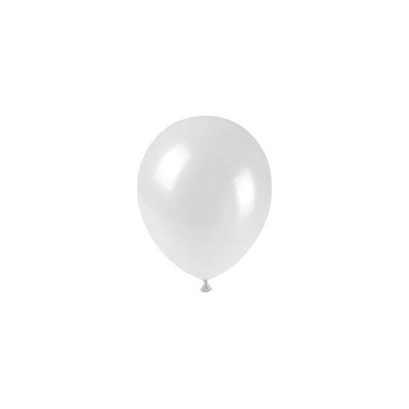 Balony metalizowane białe 25cm 100szt