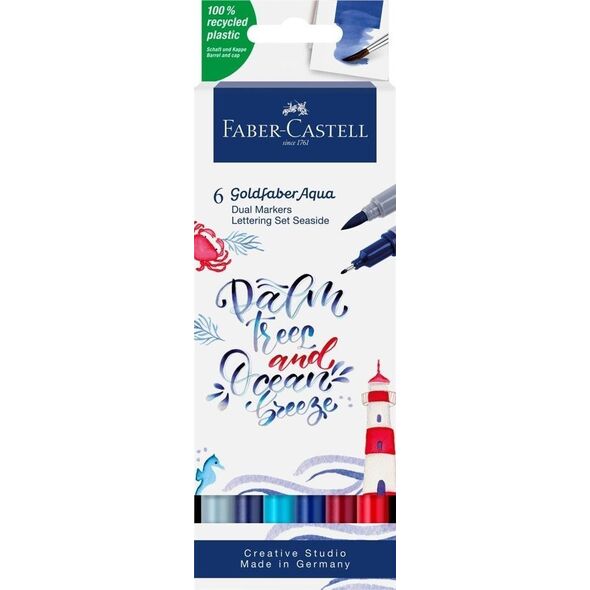 Pisak akwarelowy Goldfaber Aqua 6szt FABER CASTELL