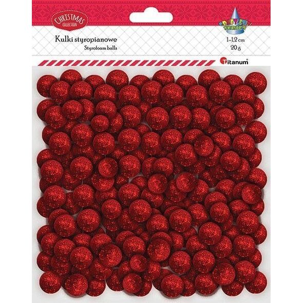 Titanum Kulki styropianowe mix czerwone 20g