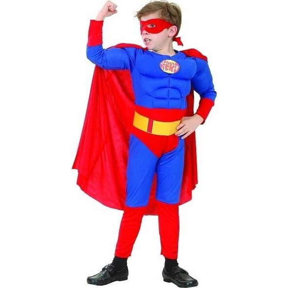 Strój Superbohater z muskułami rozm. 110/120cm EDUKAMP