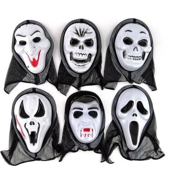 Maska na Halloween z kapturem 30x22cm MIX EDUKAMP