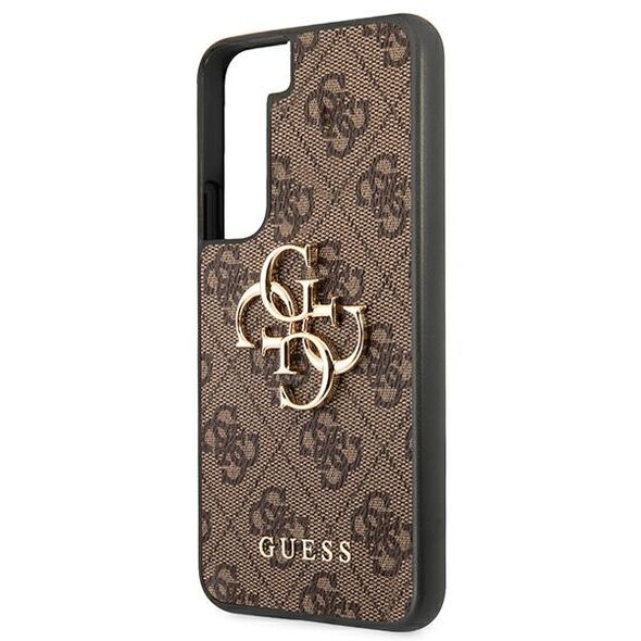Guess GUHCS22S4GMGBR Samsung Galaxy S22 brown hardcase 4G Big Metal Logo