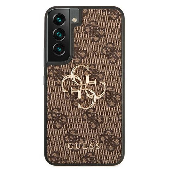 Guess GUHCS22S4GMGBR Samsung Galaxy S22 brown hardcase 4G Big Metal Logo