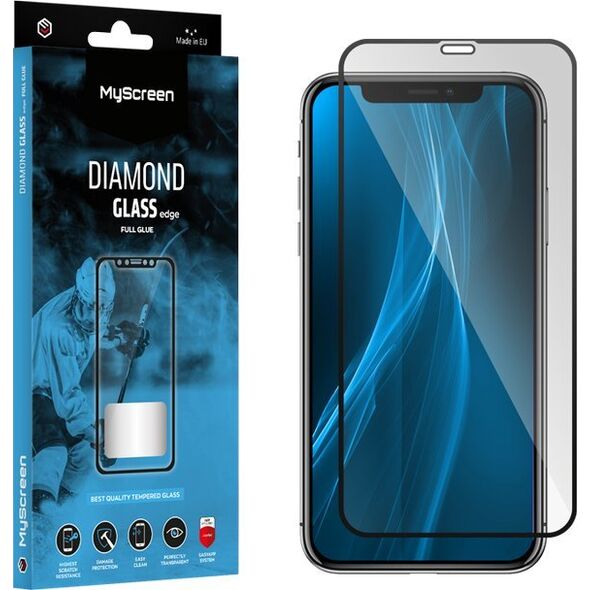 MS Diamond Glass Edge FG iPhone 16E       (iPhone SE 4) czarny/black Full Glue