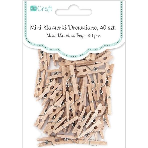 Klamerki mini drewniane 2,5cm 30szt