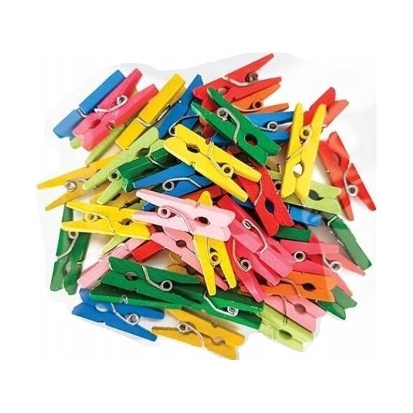 Kolorowe spinacze do dekoracji mini 50szt
