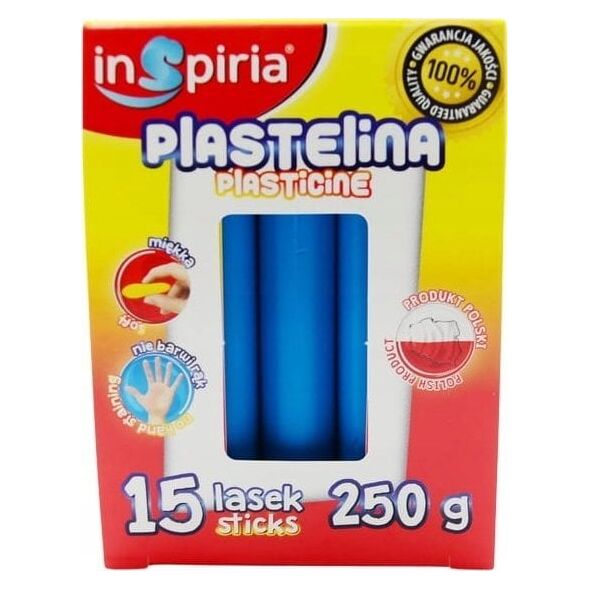 Plastelina niebieska 15 lasek 250g