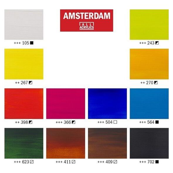 Artequipment TALENS AMSTERDAM ZESTAW 12X20ML LANDSCAPE COLORS uniw