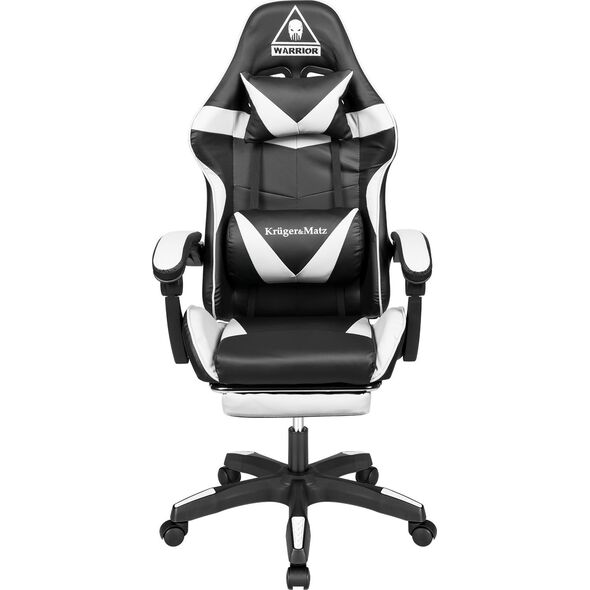 Fotel Kruger&Matz Warrior GX-150 czarno-biały (KM0790-BW)