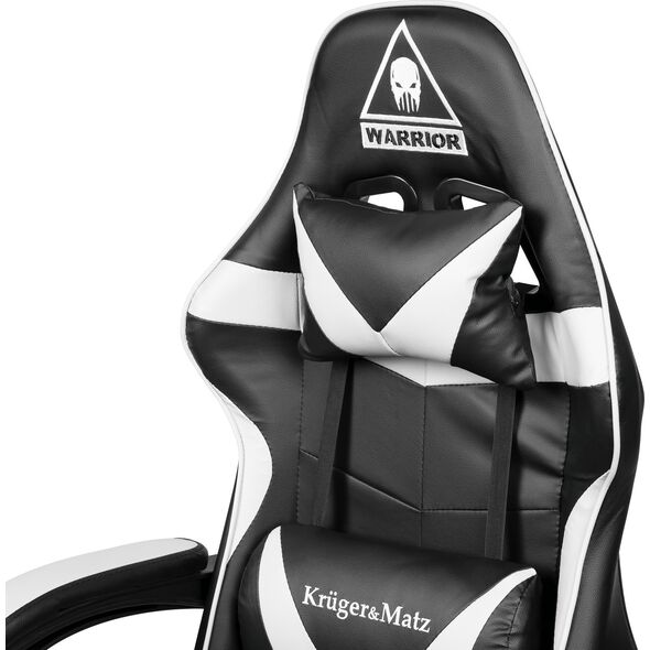 Fotel Kruger&Matz Warrior GX-150 czarno-biały (KM0790-BW)