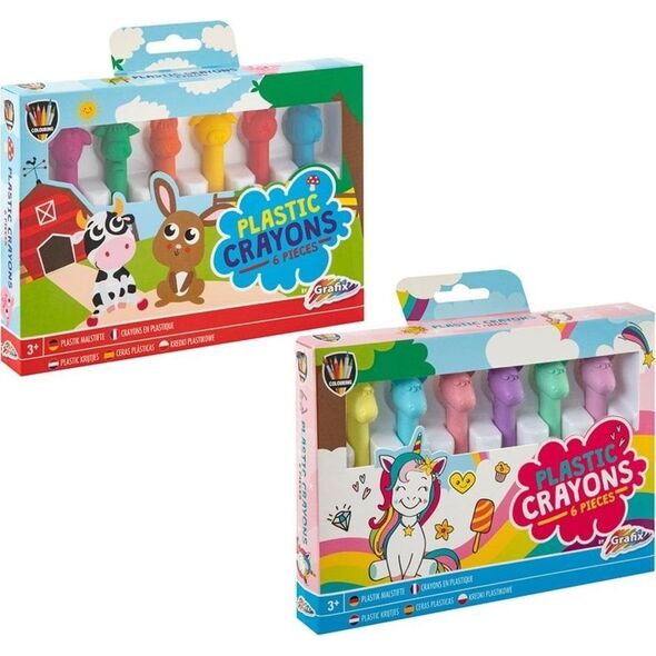 Kredki plastikowe 6 kolorów mix
