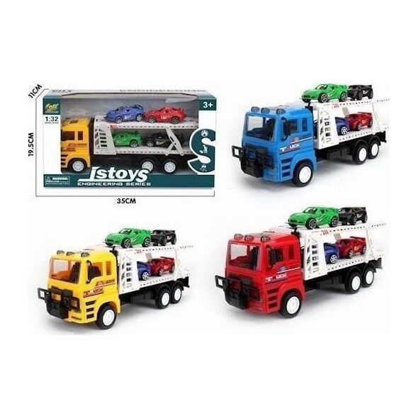 Laweta z zestawem aut 1:32 MIX