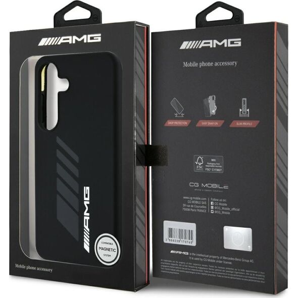 Etui AMG Oversize Rhombs MagSafe do       Samsung Galaxy S25 czarny