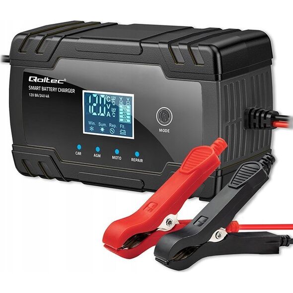 Inteligentna mikroprocesorowa ładowarka 12V 8A | 24V 4A |Prostownik z funkcjš naprawy do akumulatora AGM GEL | LCD