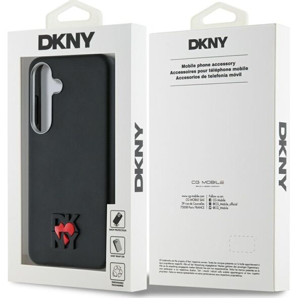 DKNY Leather Heart of NY Case for Samsung Galaxy S25 Black