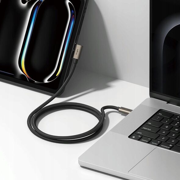 Kabel kątowy USB-C / USB-C Ringke USB 3.2 Gen 2x2 USB-C 90 Degree Cable PD 240W 100cm Black