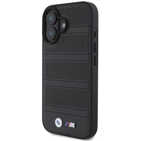 Original Case IPHONE 16 BMW Hardcase M Perforated & Stitched Line MagSafe (BMHMP16S23PUSPK) black