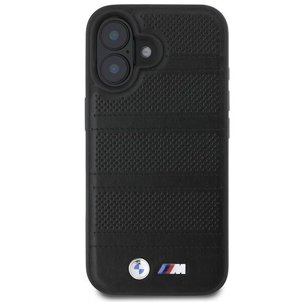 Original Case IPHONE 16 BMW Hardcase M Perforated & Stitched Line MagSafe (BMHMP16S23PUSPK) black