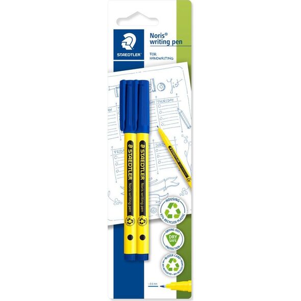 Staedtler STAEDTLER Fineliner Noris writing pen 0,6mm 2Stk. blau retail