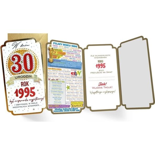 Karnet urodziny 30